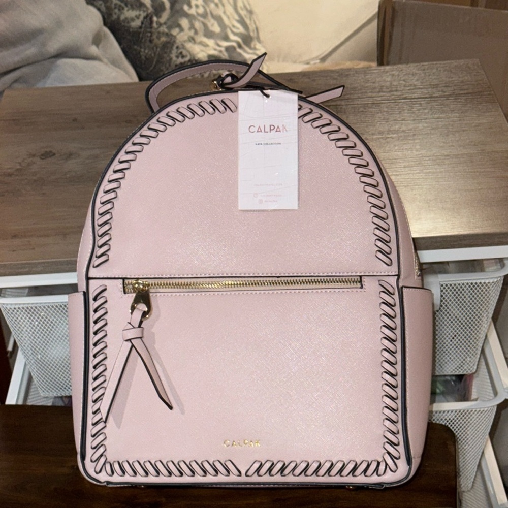 Calpak Pink Backpack with Black Accents